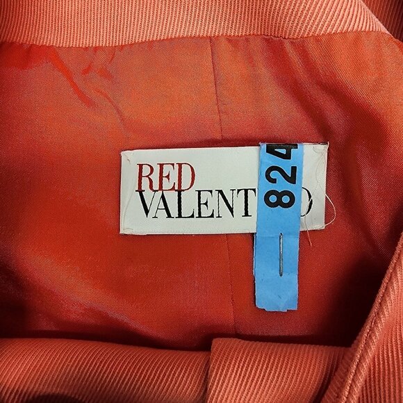 Red Valentino Women's IT 46/US 10 Coral Bow Detail 3/4 Sleeve Blazer‎ Jacket - Picture 2 of 9